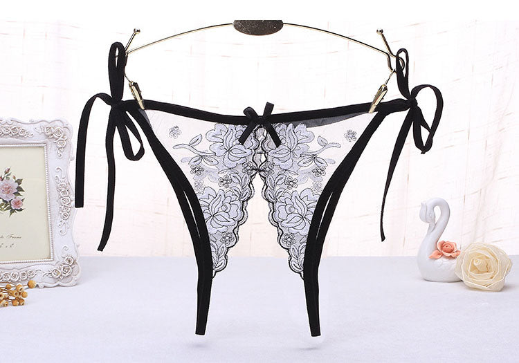 Embroidery See-through G-string