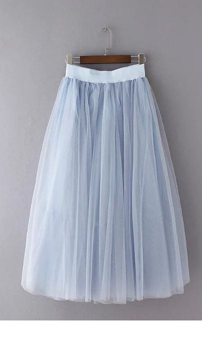 Grenadine Elastic Waist  Sweet Skirt
