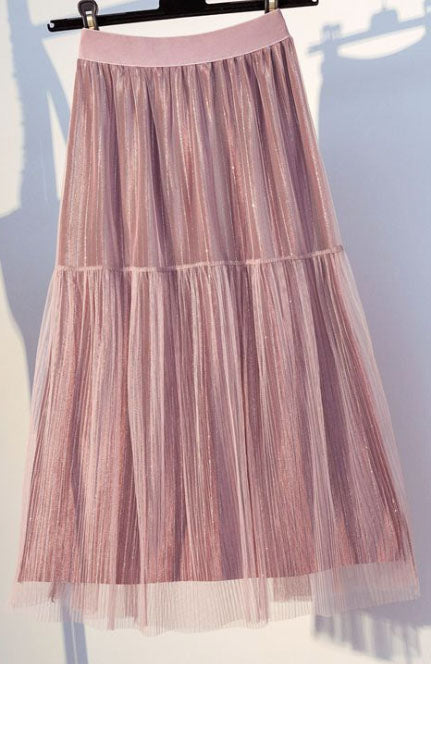 Tulle Suede Skirt