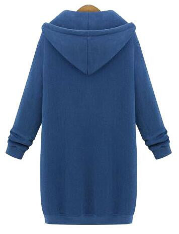 Zipper Hooded Coat