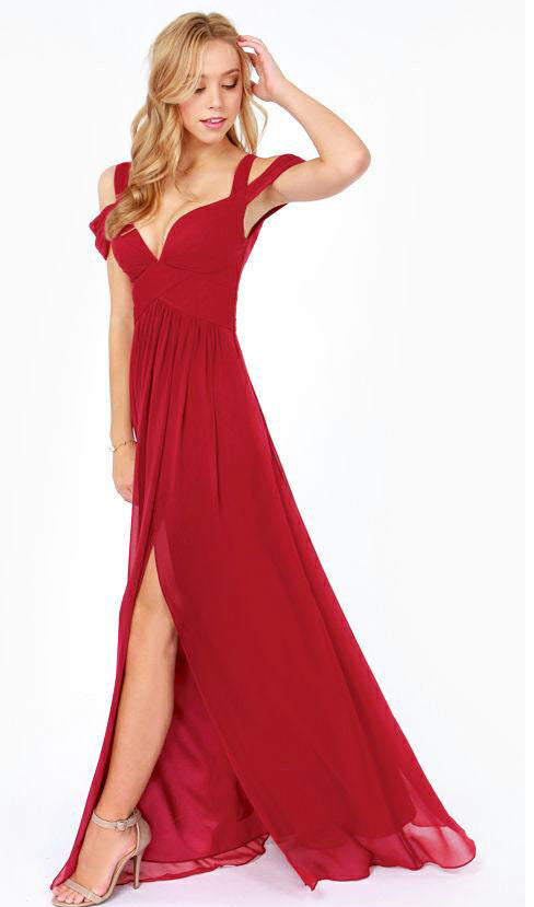 Romoti Waiting For You Off The Shoulder Maxi Dress