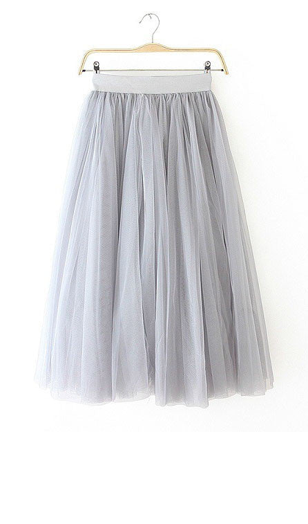 Grenadine Elastic Waist  Sweet Skirt