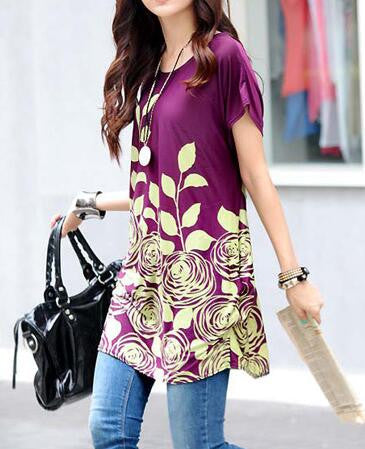 Romoti Round Neck Floral Top