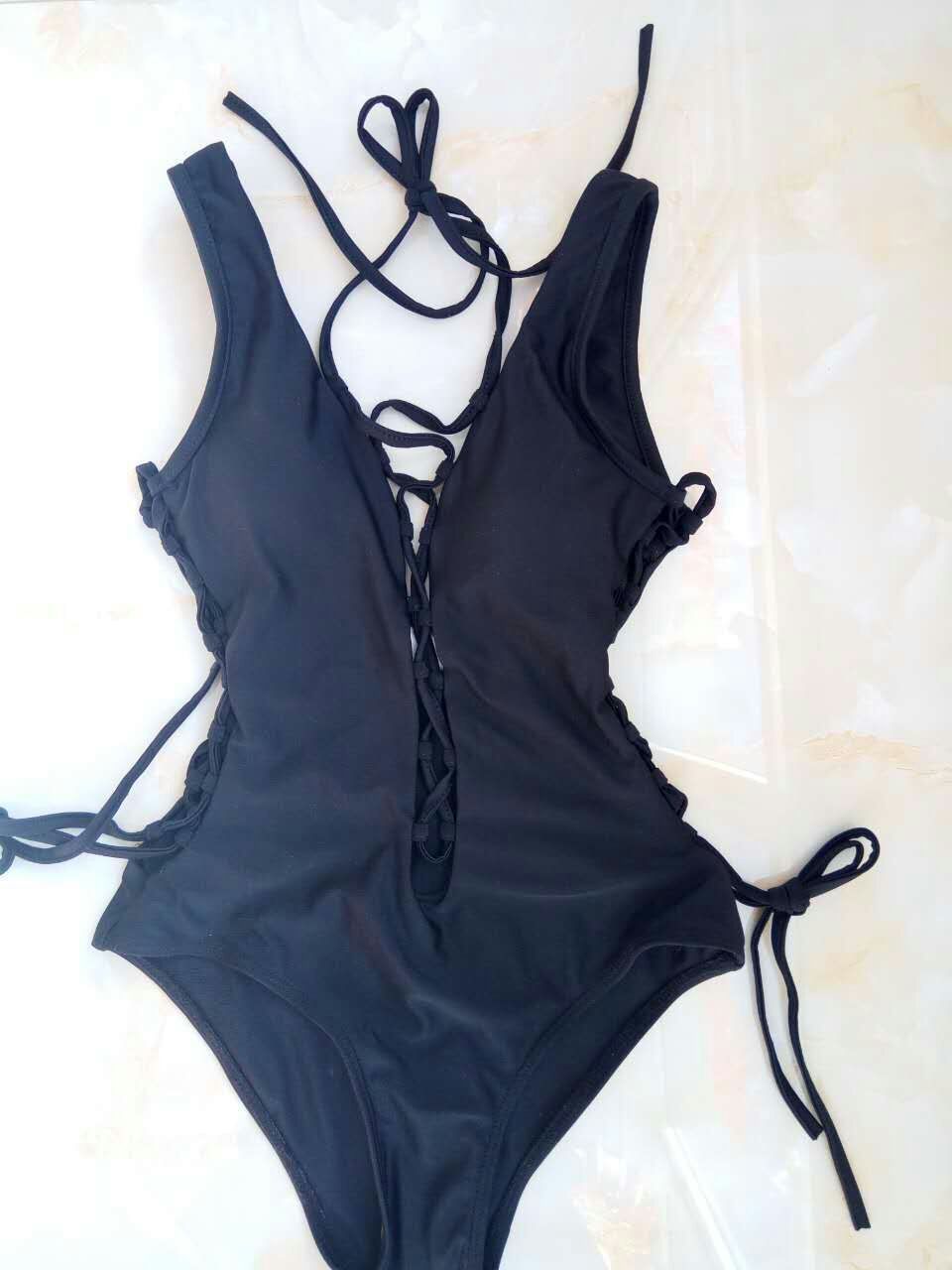 Lace Up One Piece Swimsuit, bikini, VIVIMARKS