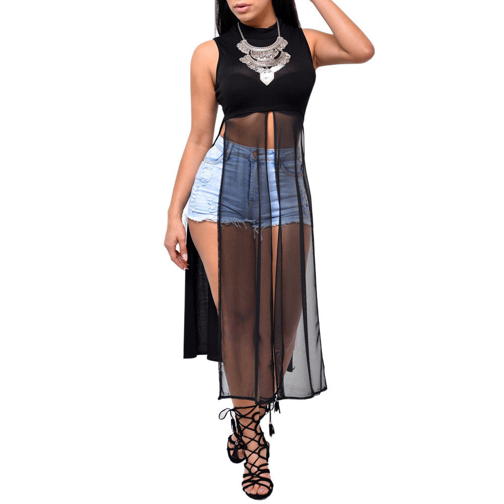 Sleeveless Slit Top