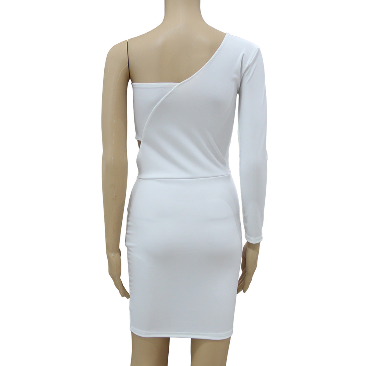 White One Shoulder Bodycon Dress