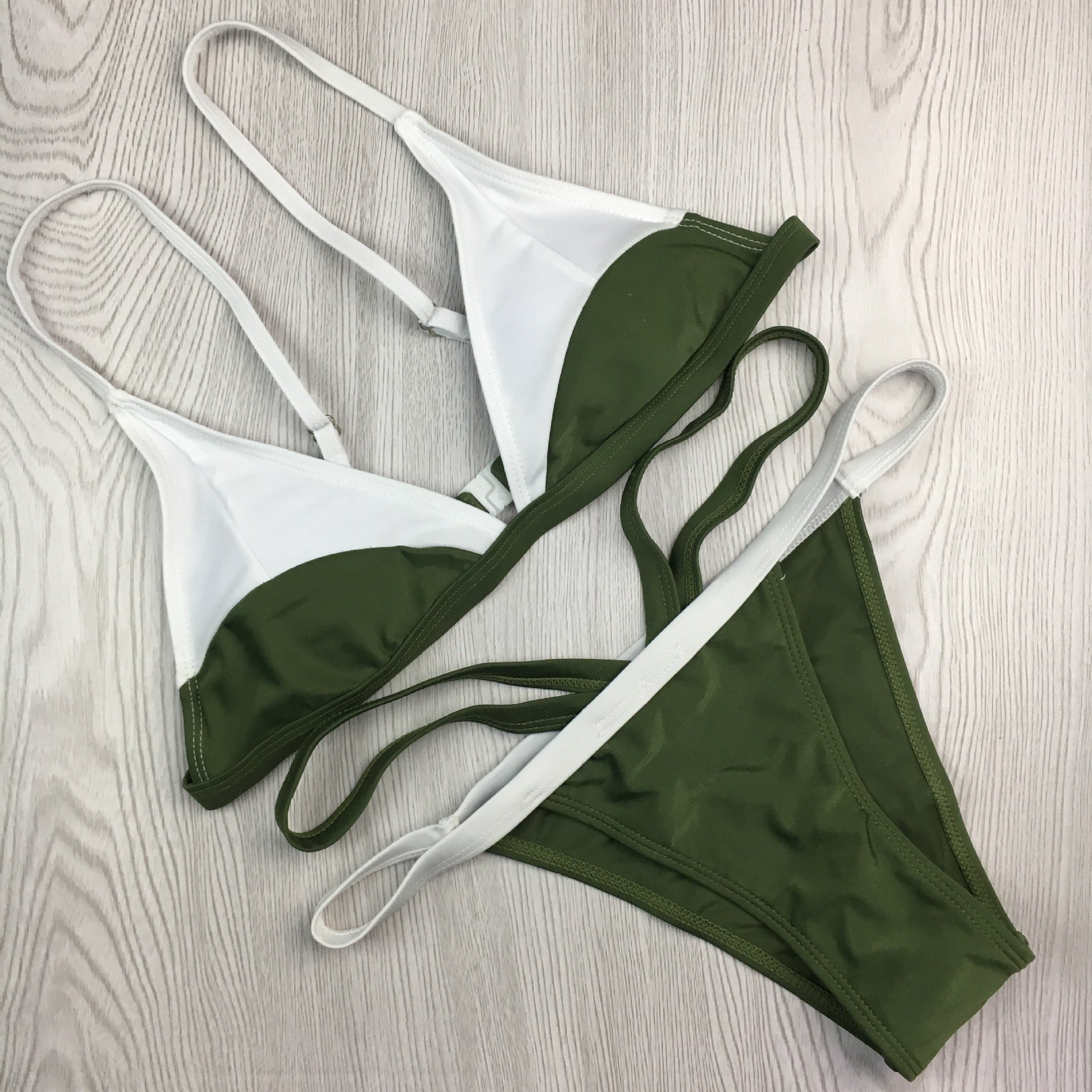 Two Colors Splicing Bikini Set – romoti