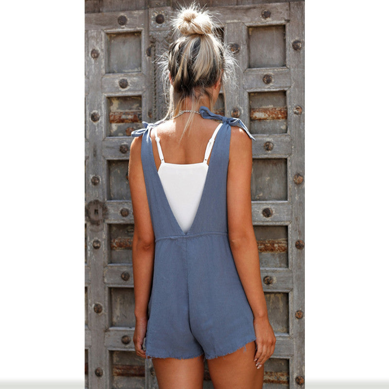 Casual Backless Jumpsuit