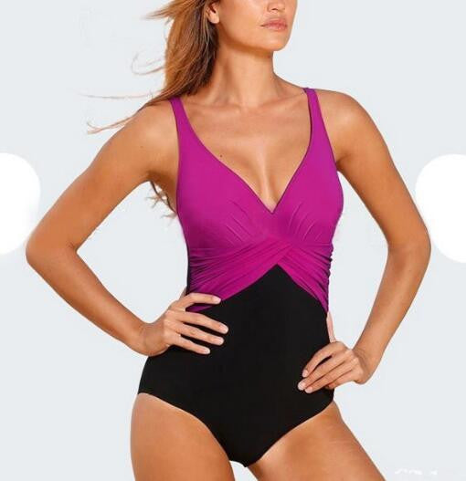 Romoti V Neck One Piece Swimsuit