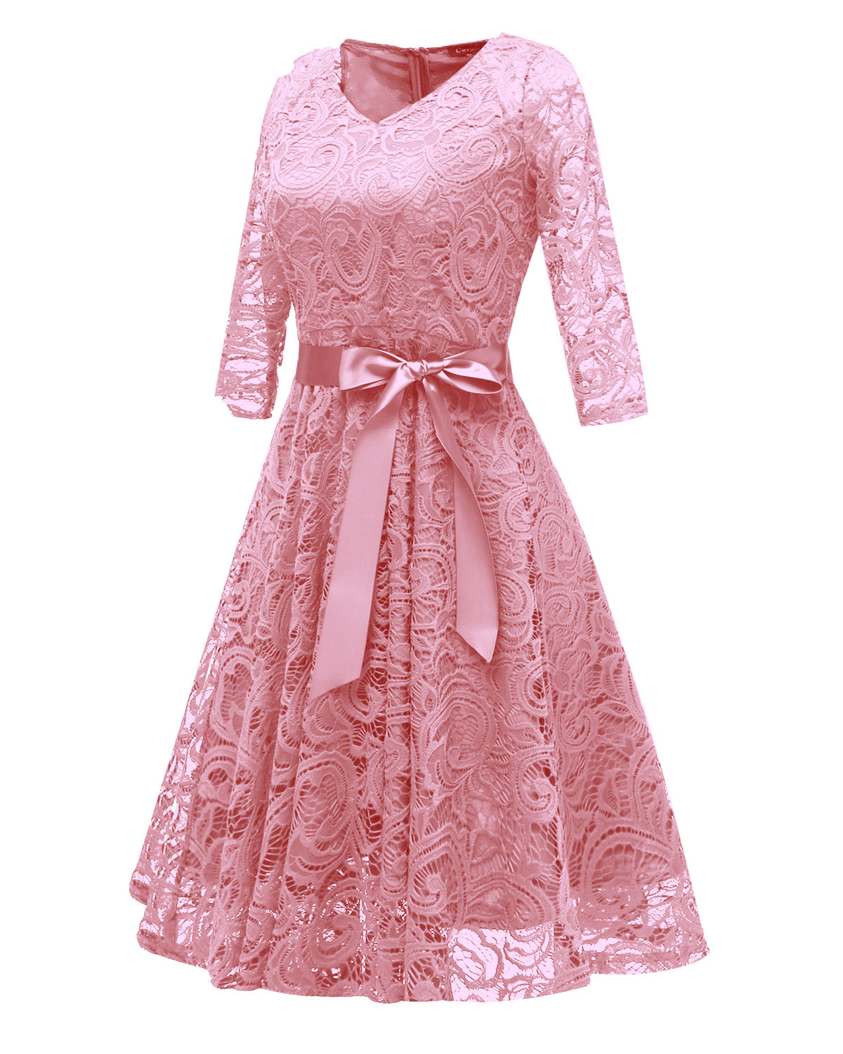 V Neck Lace Dress
