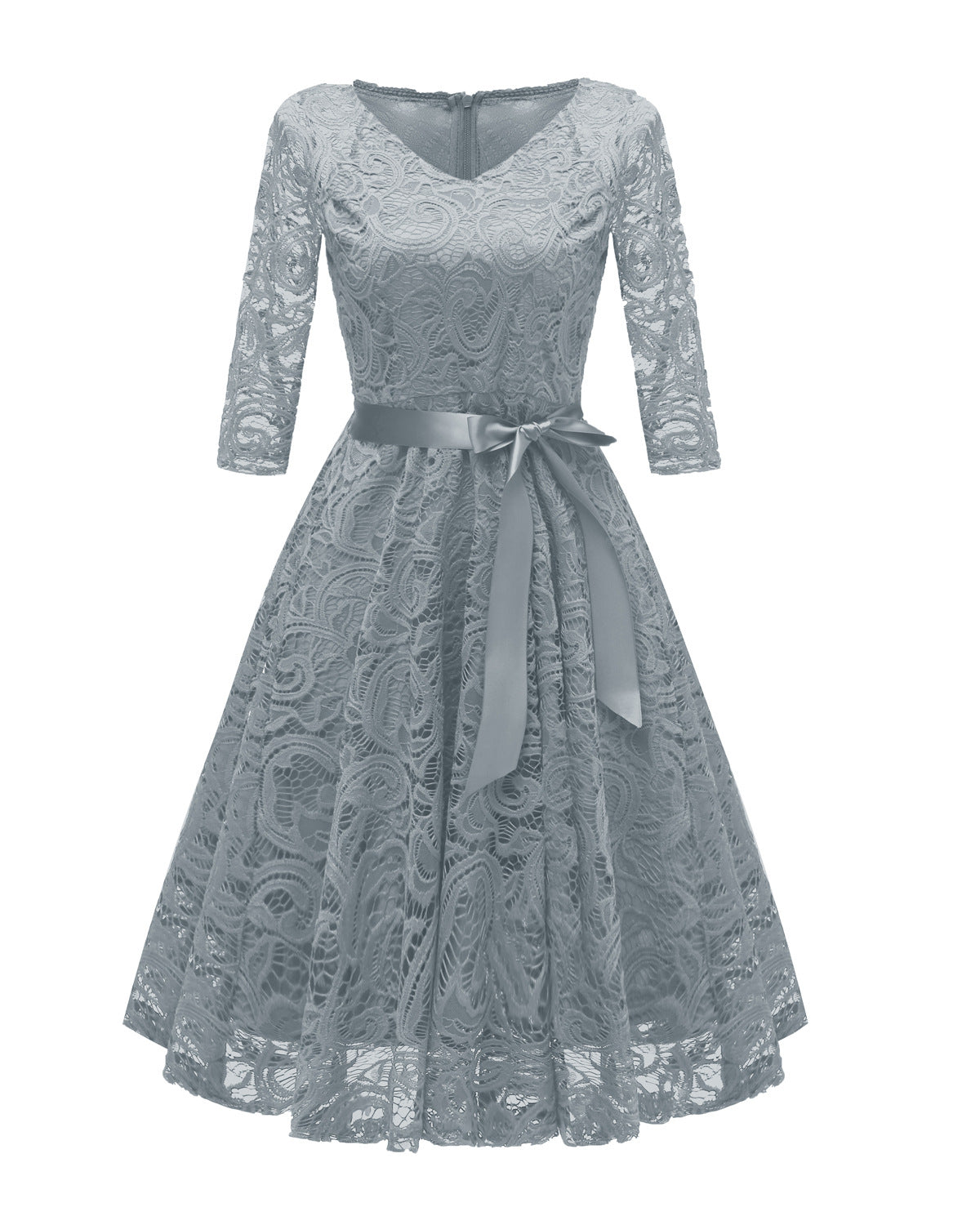 V Neck Lace Dress