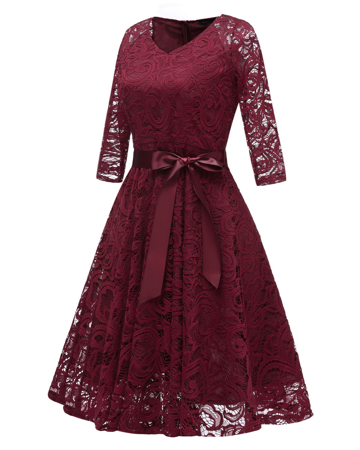 V Neck Lace Dress