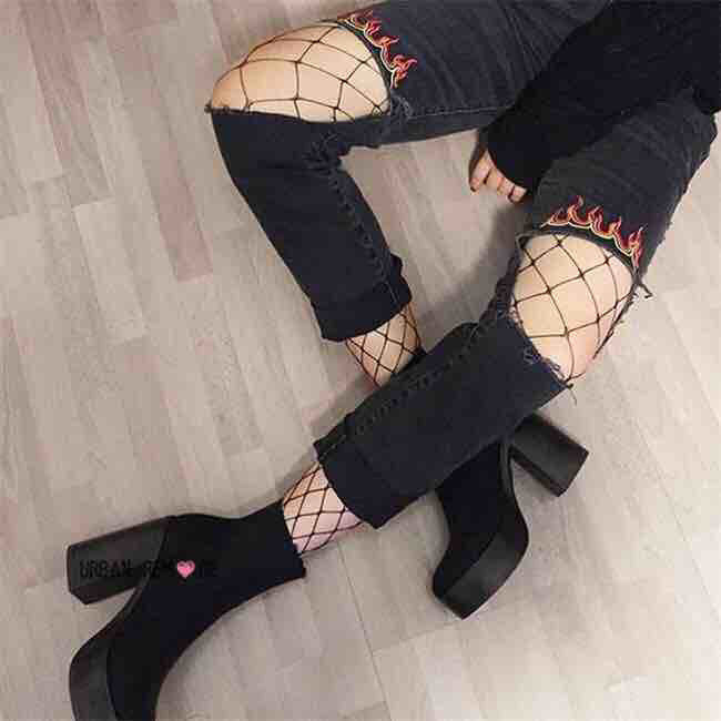 Black Net Stockings