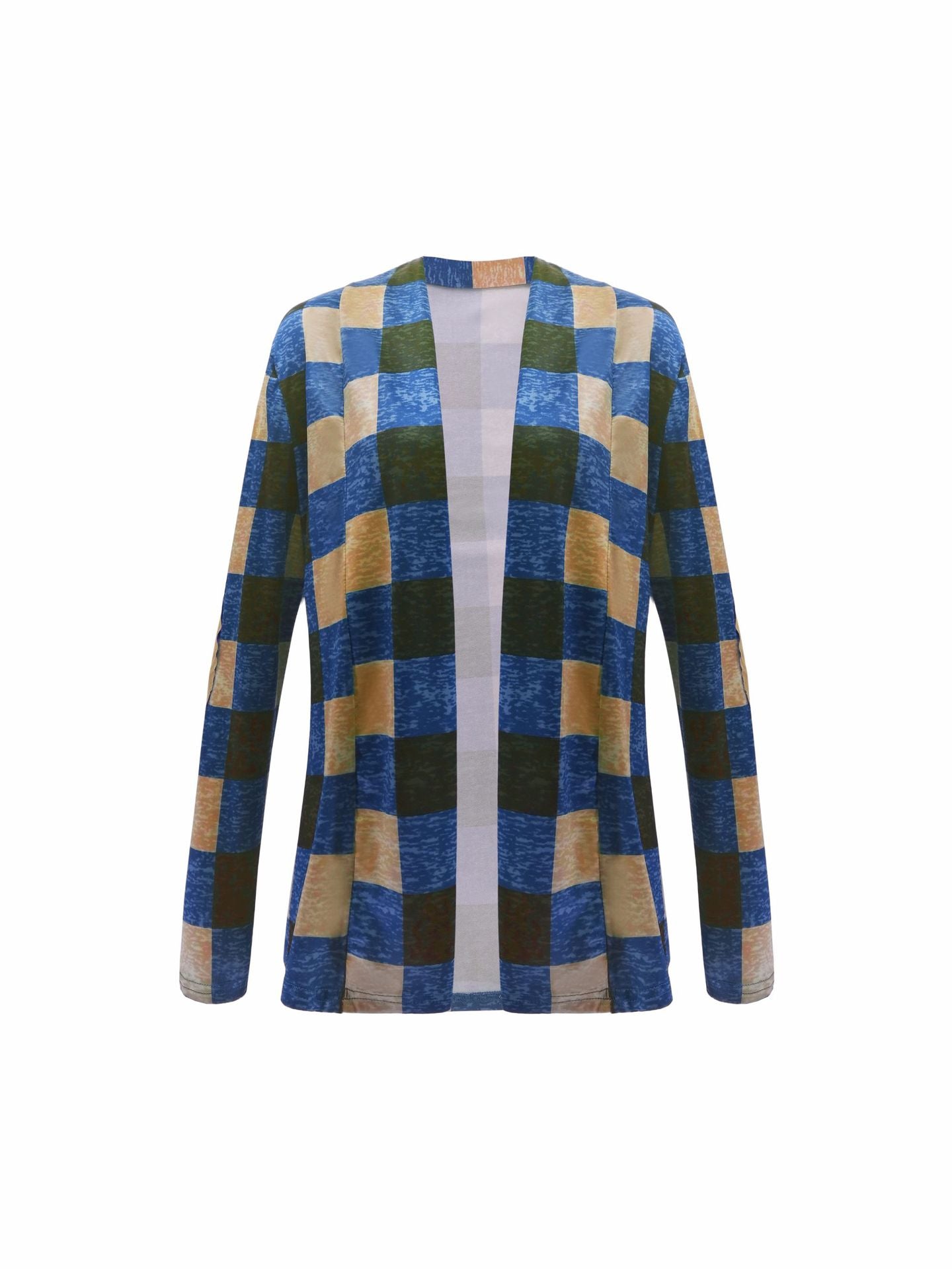 Check Print Cardigan