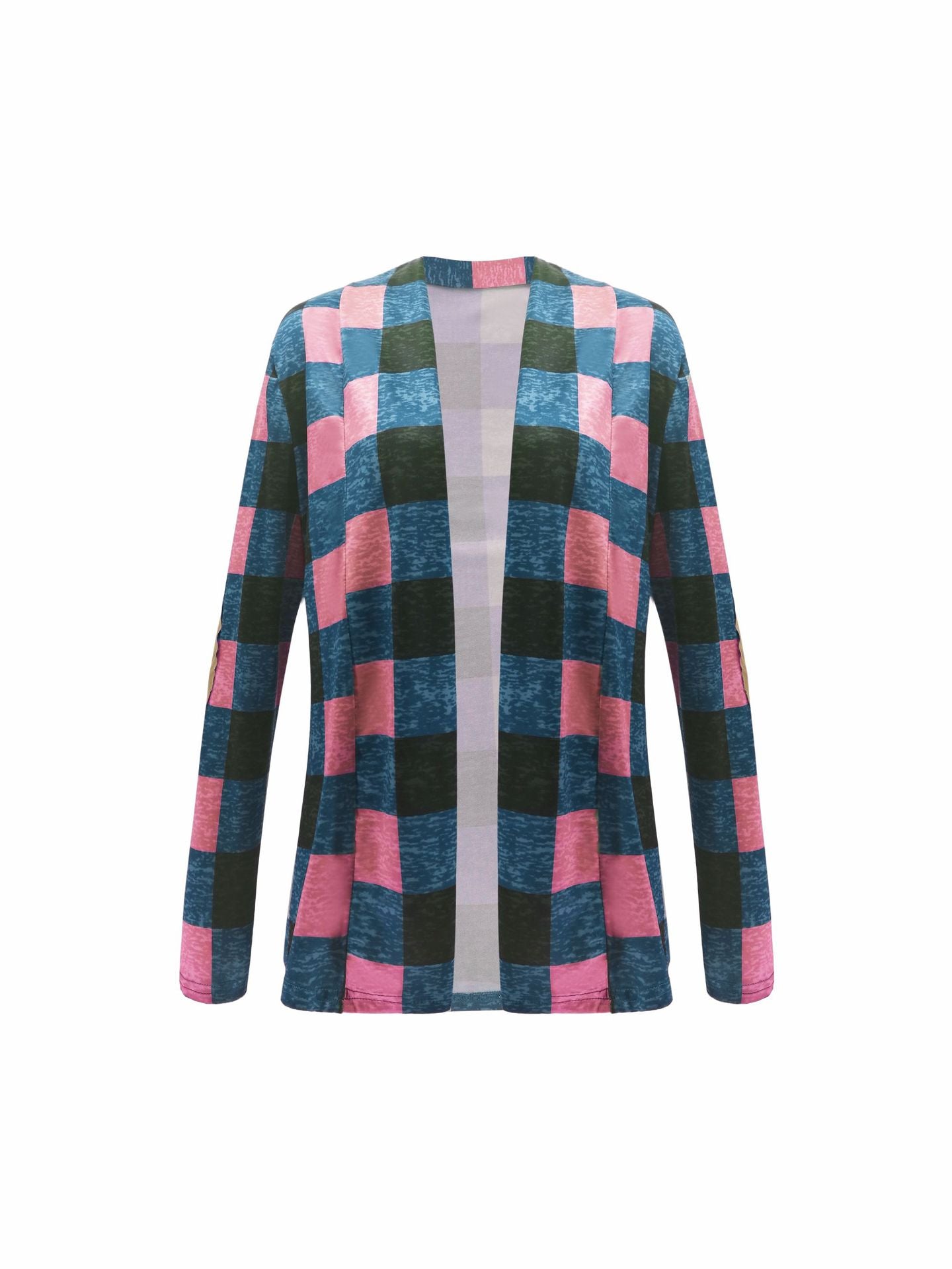 Check Print Cardigan