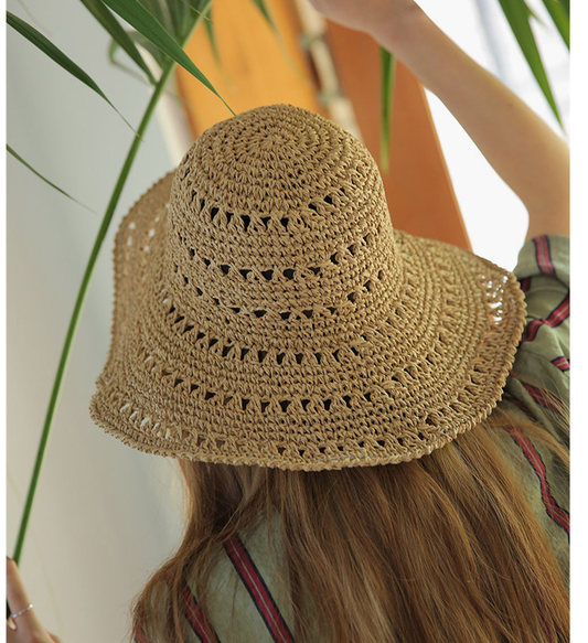 Crochet Straw Hat