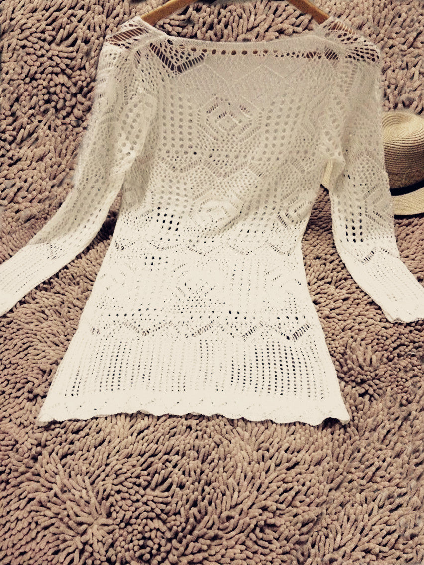 Crochet White Mini Dress
