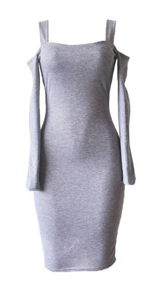 Romoti Got It Off The Shoulder Long Sleeve Dress