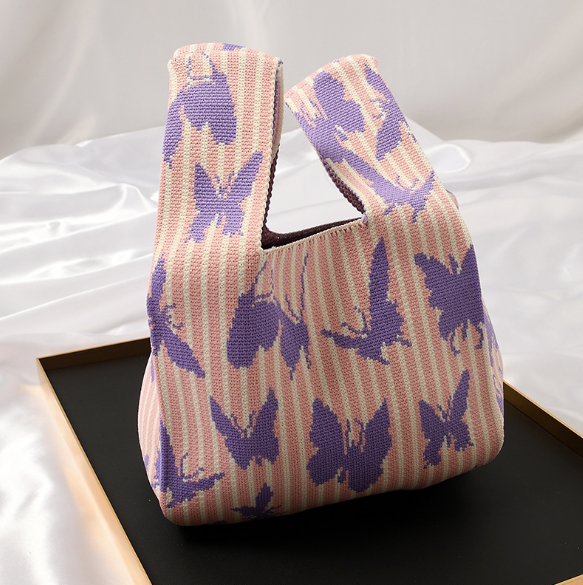 Floral Knit Bag