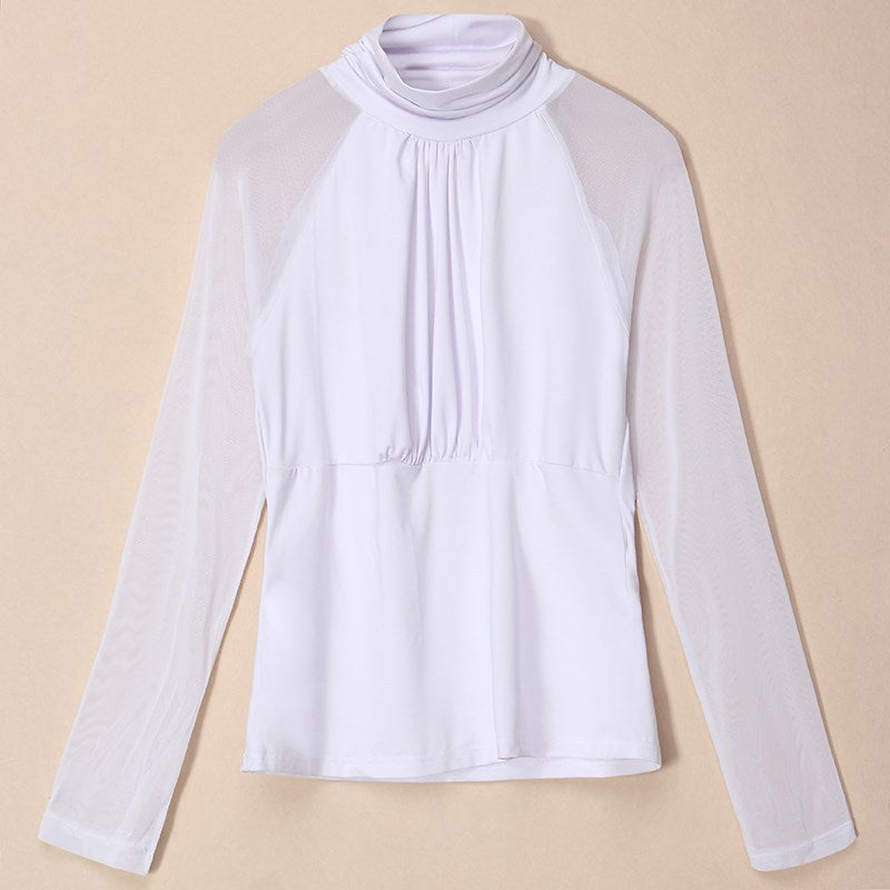High Collar Grenadine Top