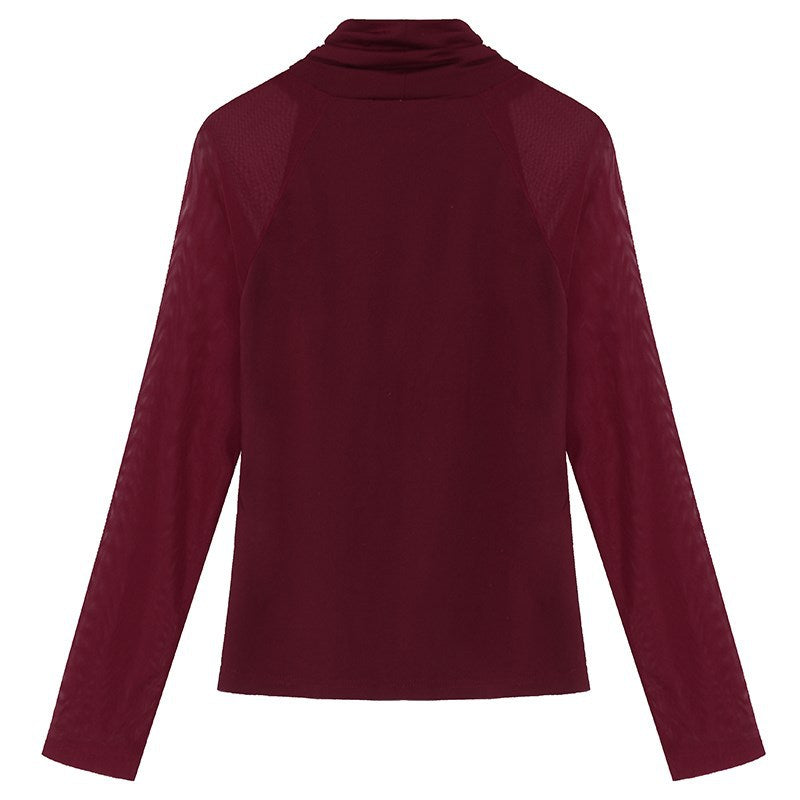 High Collar Grenadine Top