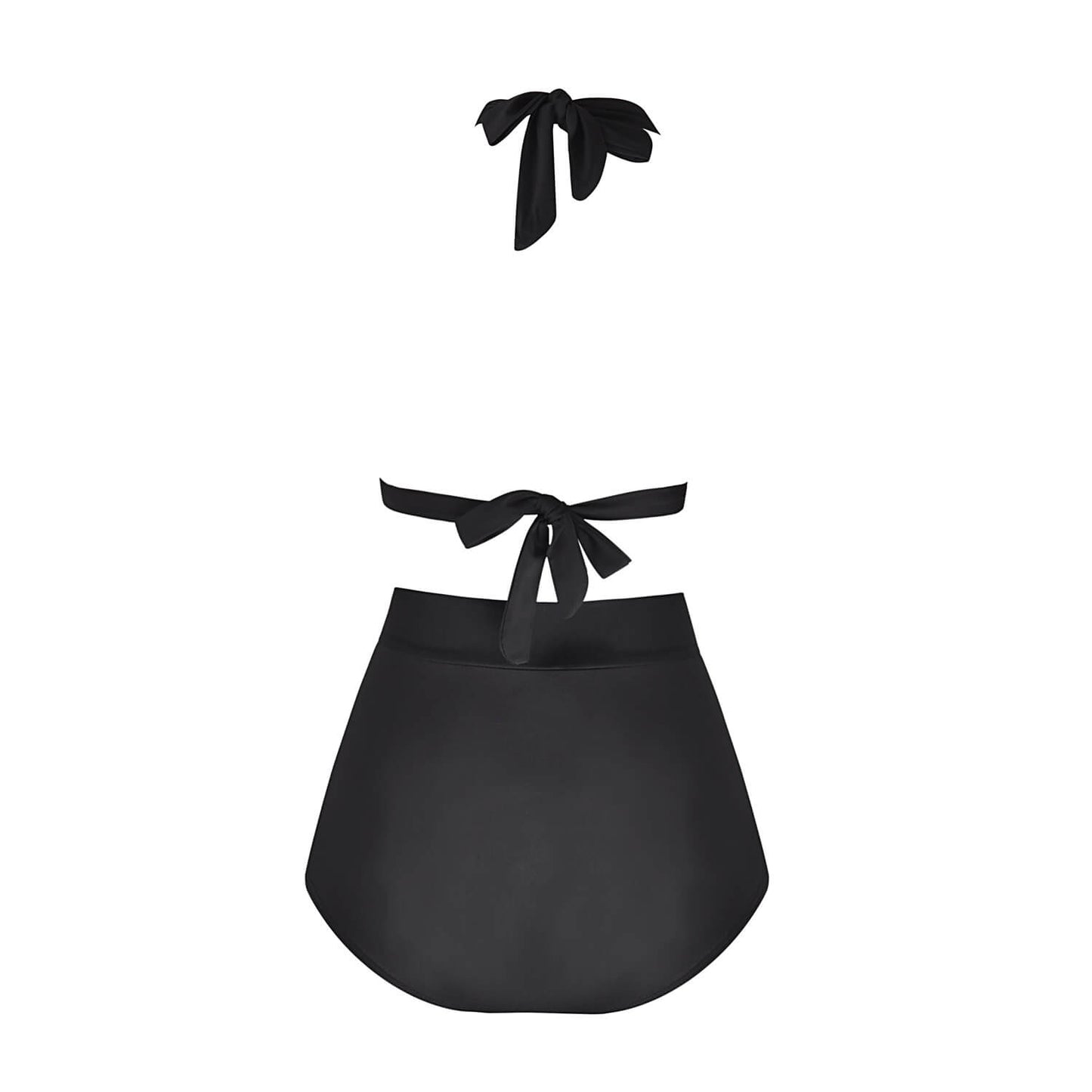 Solid Color High Waist Bikini Set