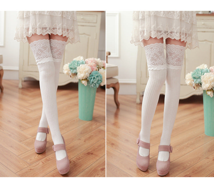 Lace Splicing Stockings