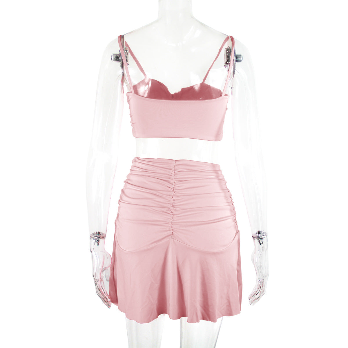 Solid Color Two Pieces Dress