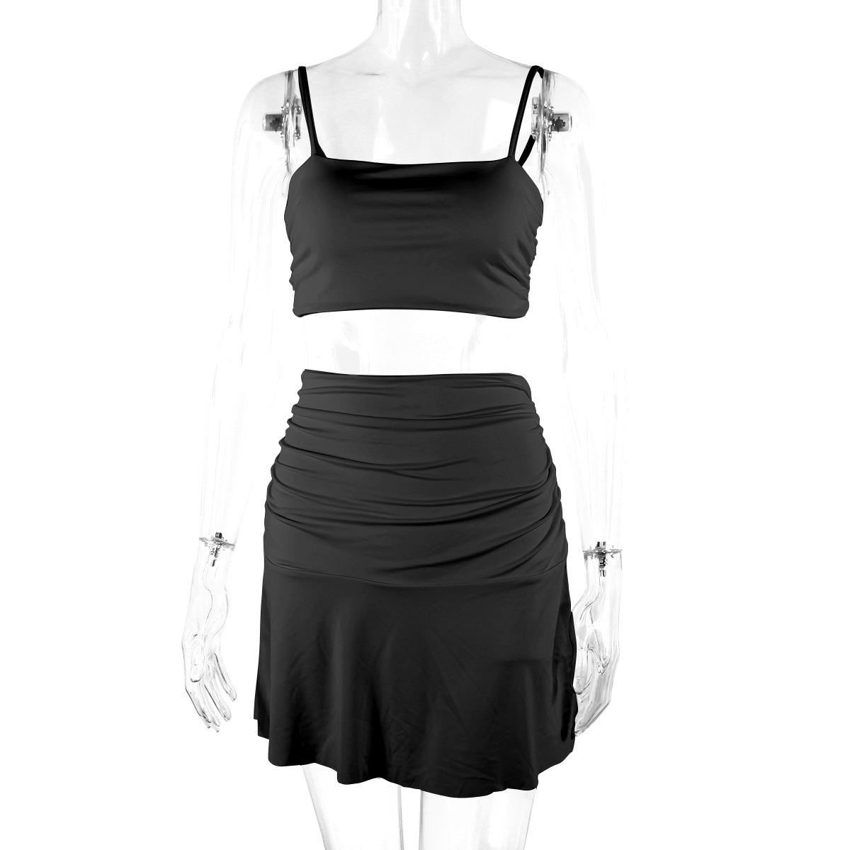 Solid Color Two Pieces Dress