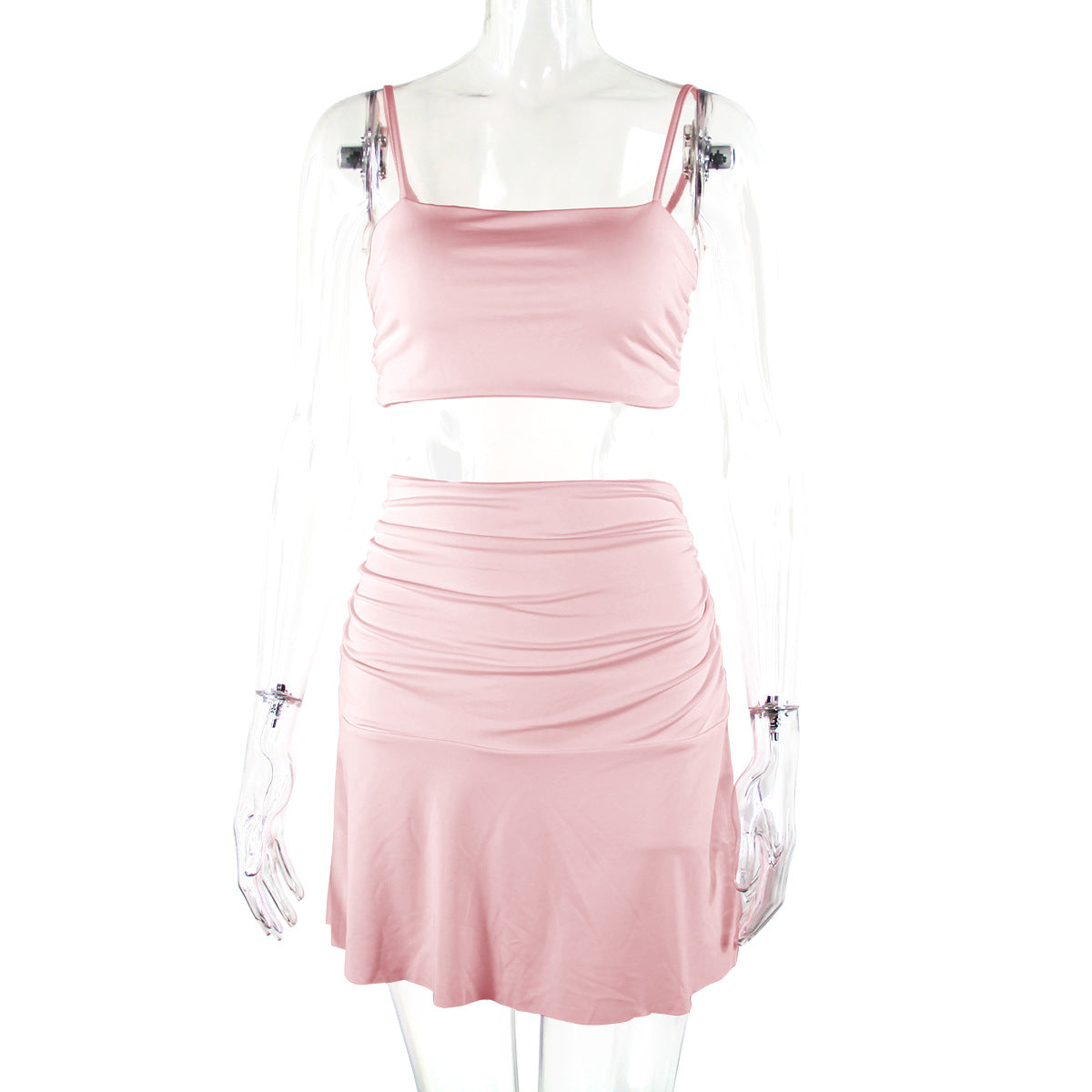 Solid Color Two Pieces Dress