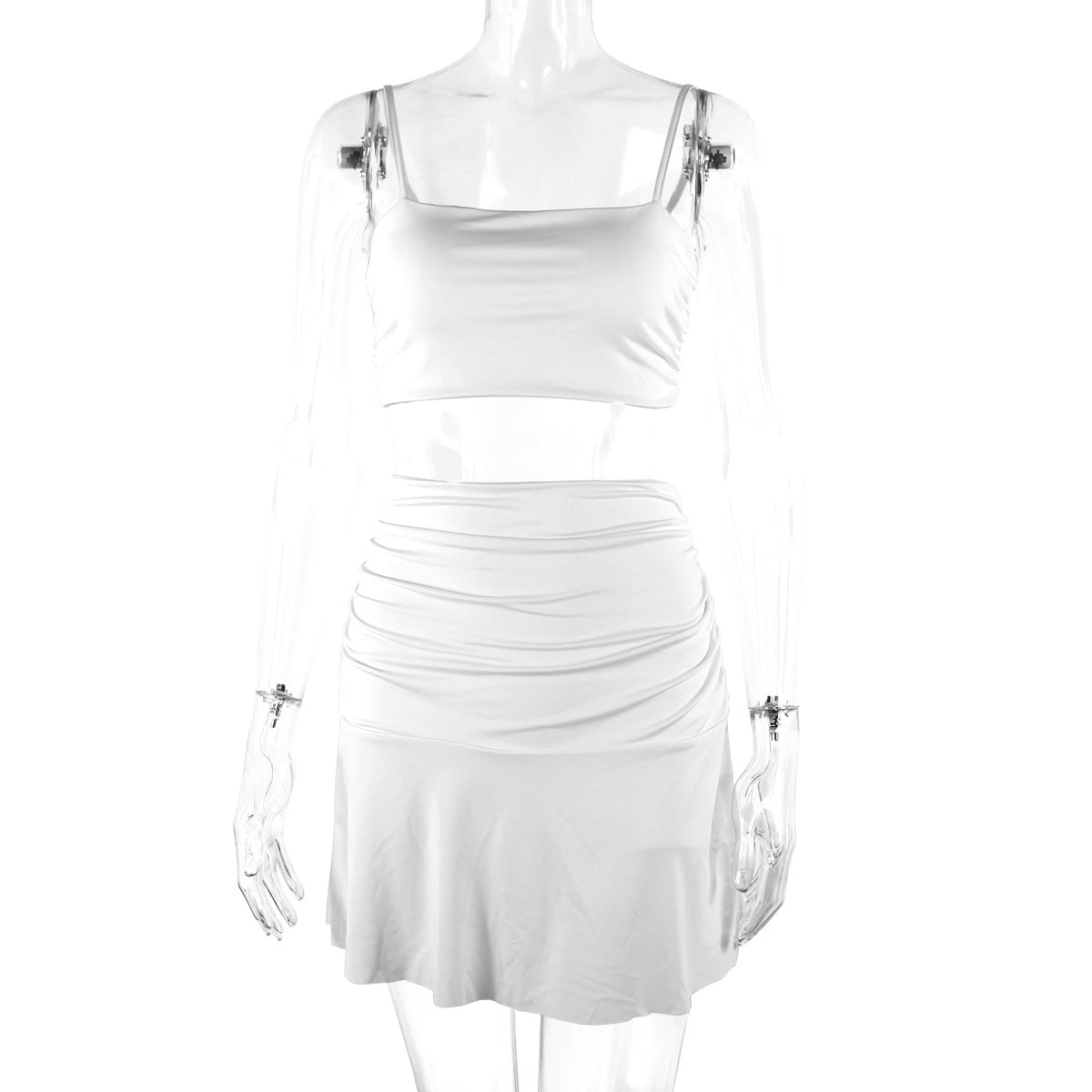 Solid Color Two Pieces Dress