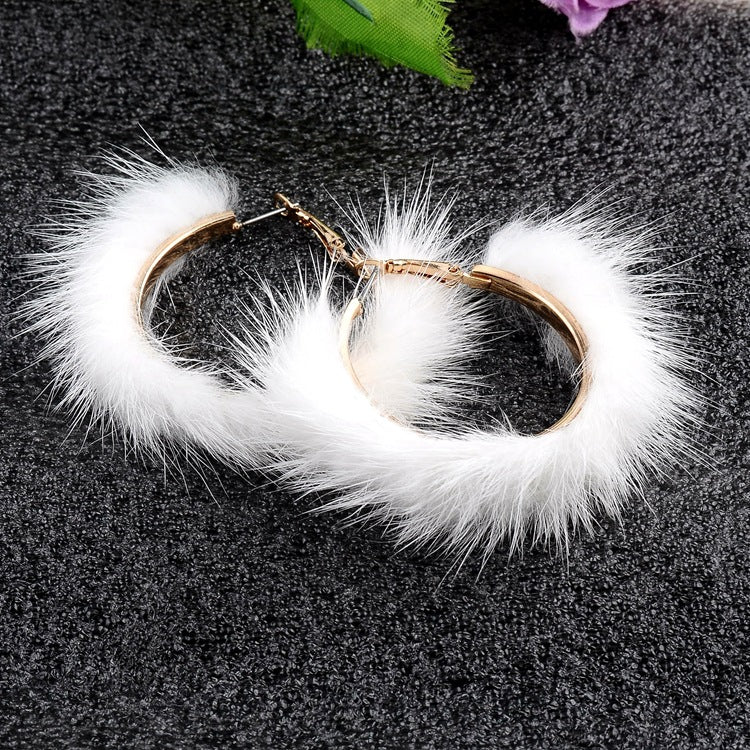 Plush Large Circle Earrings