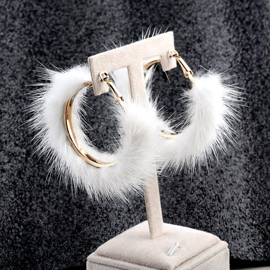 Plush Large Circle Earrings