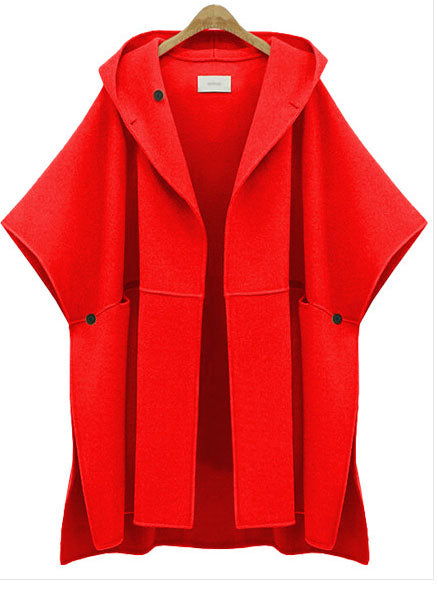Romoti Solid Color Hooded Coat