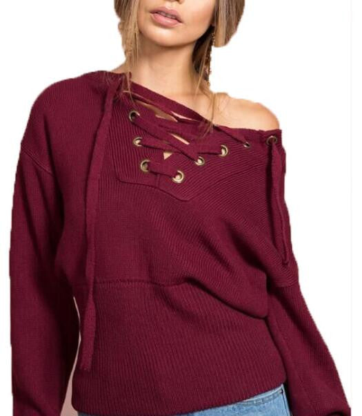Romoti All To Lace Up Sweater