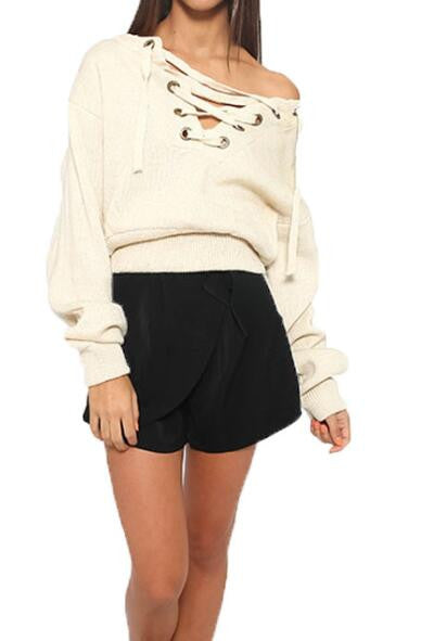 Romoti All To Lace Up Sweater