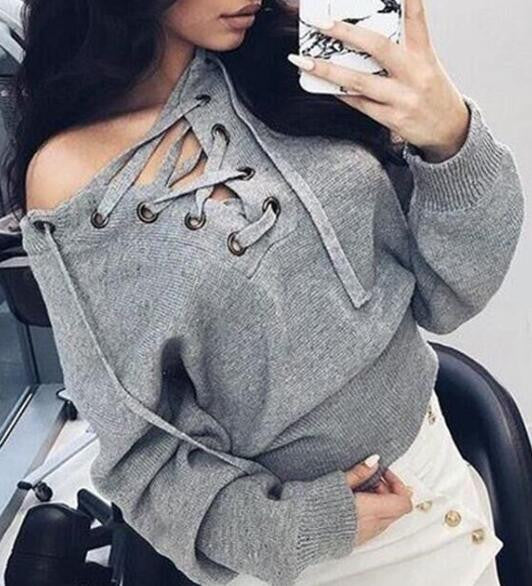 Romoti All To Lace Up Sweater