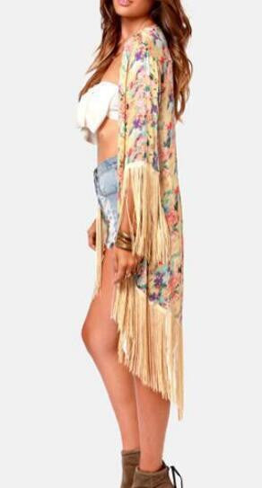 Romoti Back To Tassel Floral Cardigan
