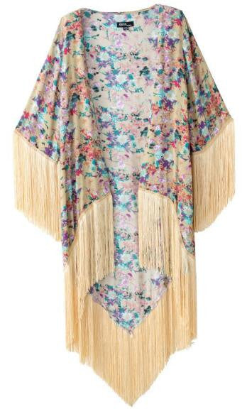 Romoti Back To Tassel Floral Cardigan