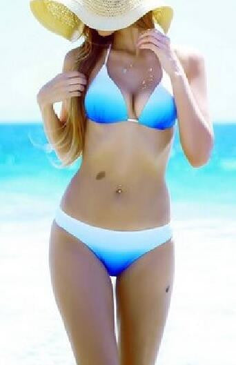 Romoti Blue Ocean Halter Bikini Set