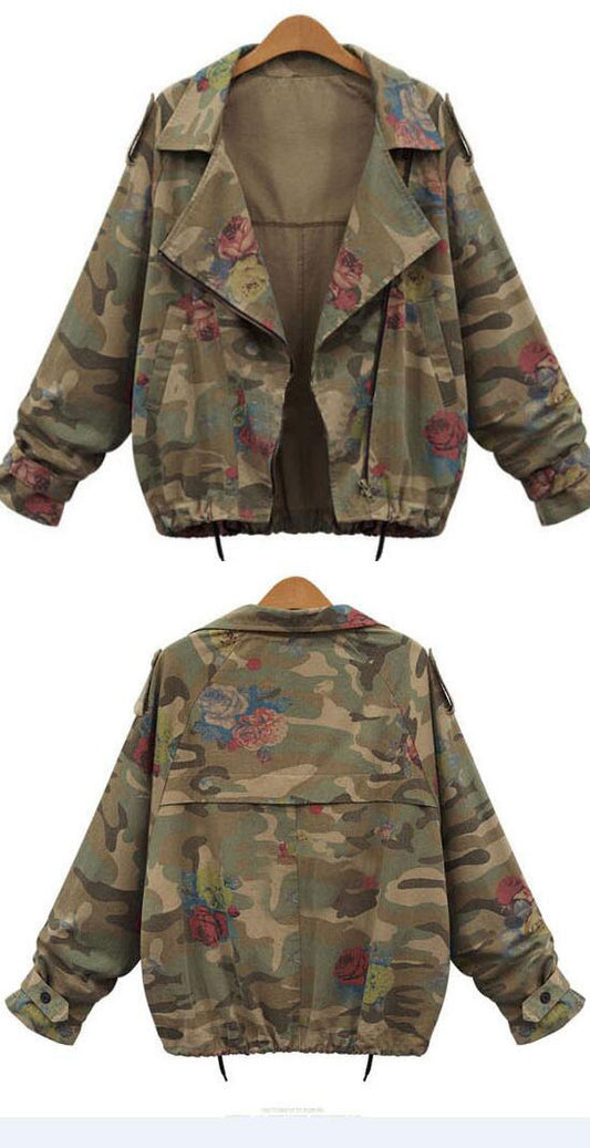 Romoti Catching Feeling Camouflage Floral Coat