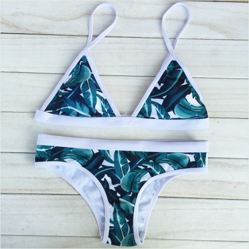 Romoti Deep In Love Leaves Bikini Set