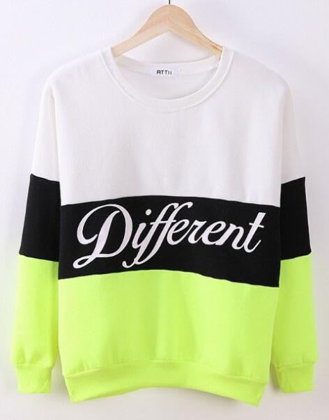 Romoti Different Letter Print Casual Sweatshirt