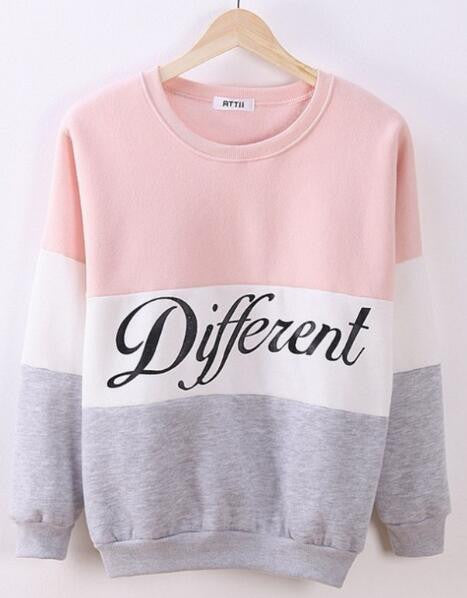 Romoti Different Letter Print Casual Sweatshirt