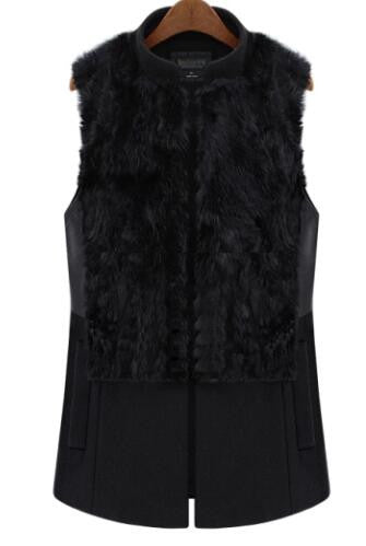 Romoti Fashion Black Fur Jacket
