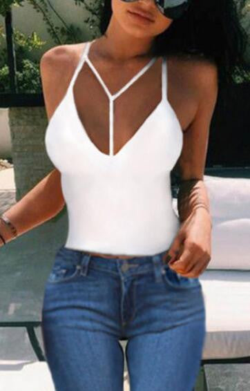 Romoti Fashion Spaghetti Straps Crop Top