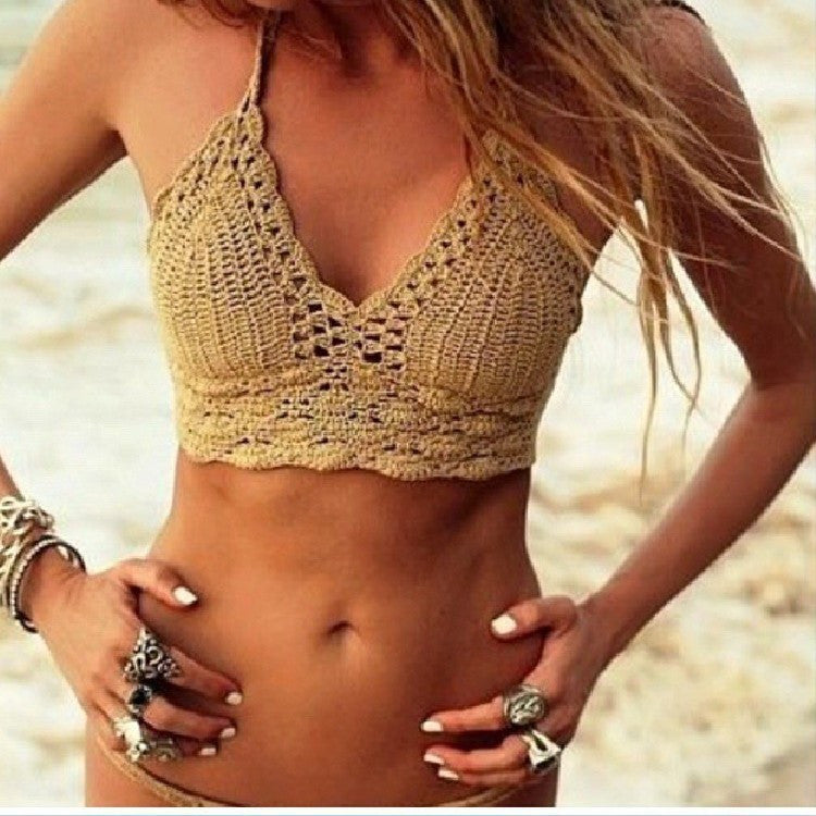 Romoti Halter Crochet Crop Top