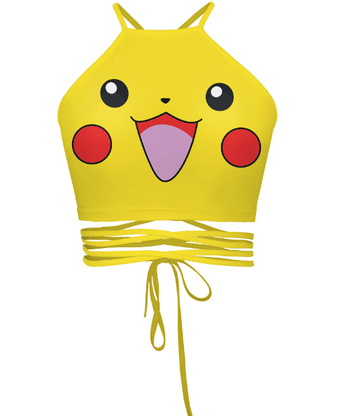 Romoti Happy Day Pikachu Yellow Crop Top