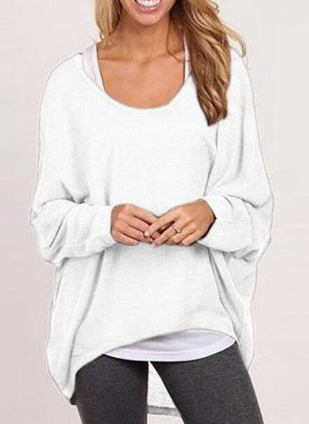 Romoti Have Fun Knit Round Neck Oversized Top