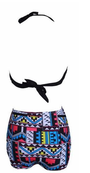 Romoti High Waist Halter Bikini Set